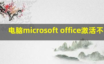 电脑microsoft office激活不了